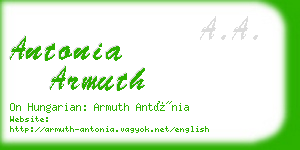 antonia armuth business card